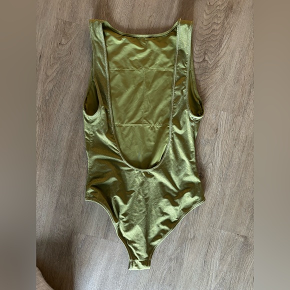 Sparky green low back zara swimsuit (size small) - Picture 1 of 3